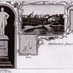 Postkarte von Heddesdorf mit Raiffeisendenkmal.
